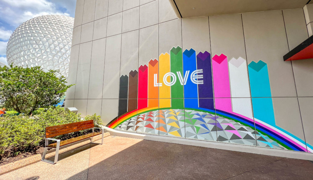 New EPCOT Pride Mural Photo Op