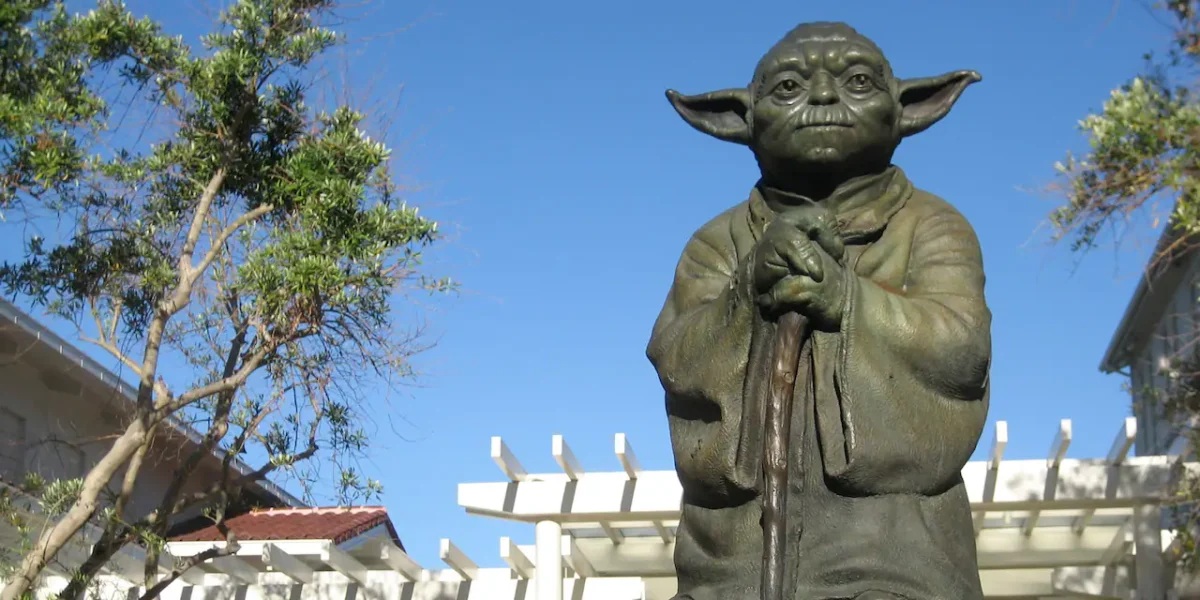 Yoda watches over Lucasfilm property.