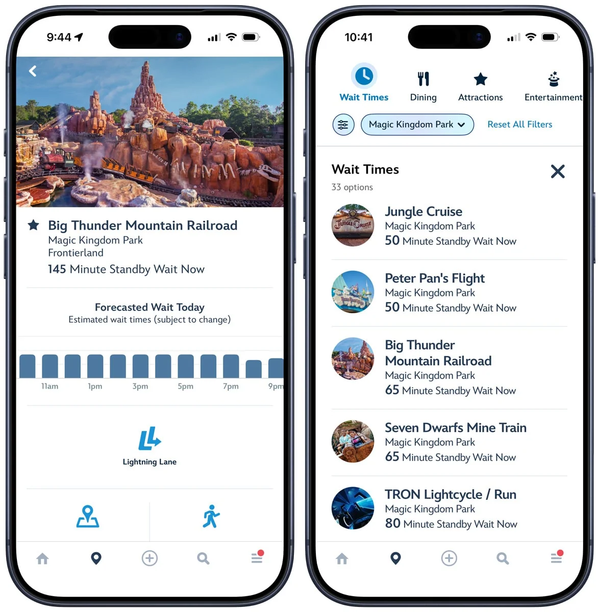 Big Thunder Mountain Railroad wait times shown after reopening at Magic Kingdom