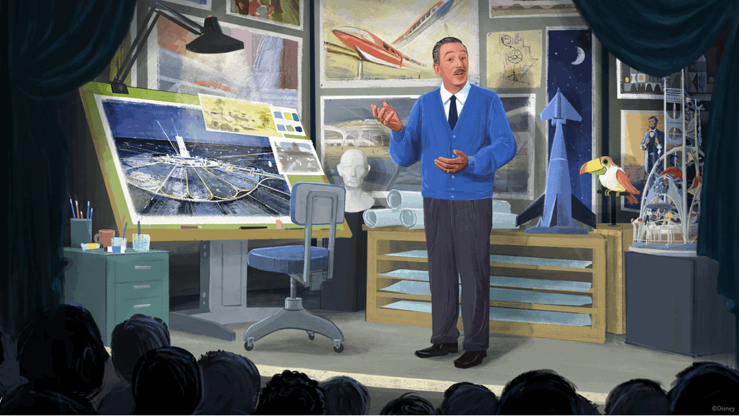 Animated Carousel of Progress artwork from Disney Parks Blog