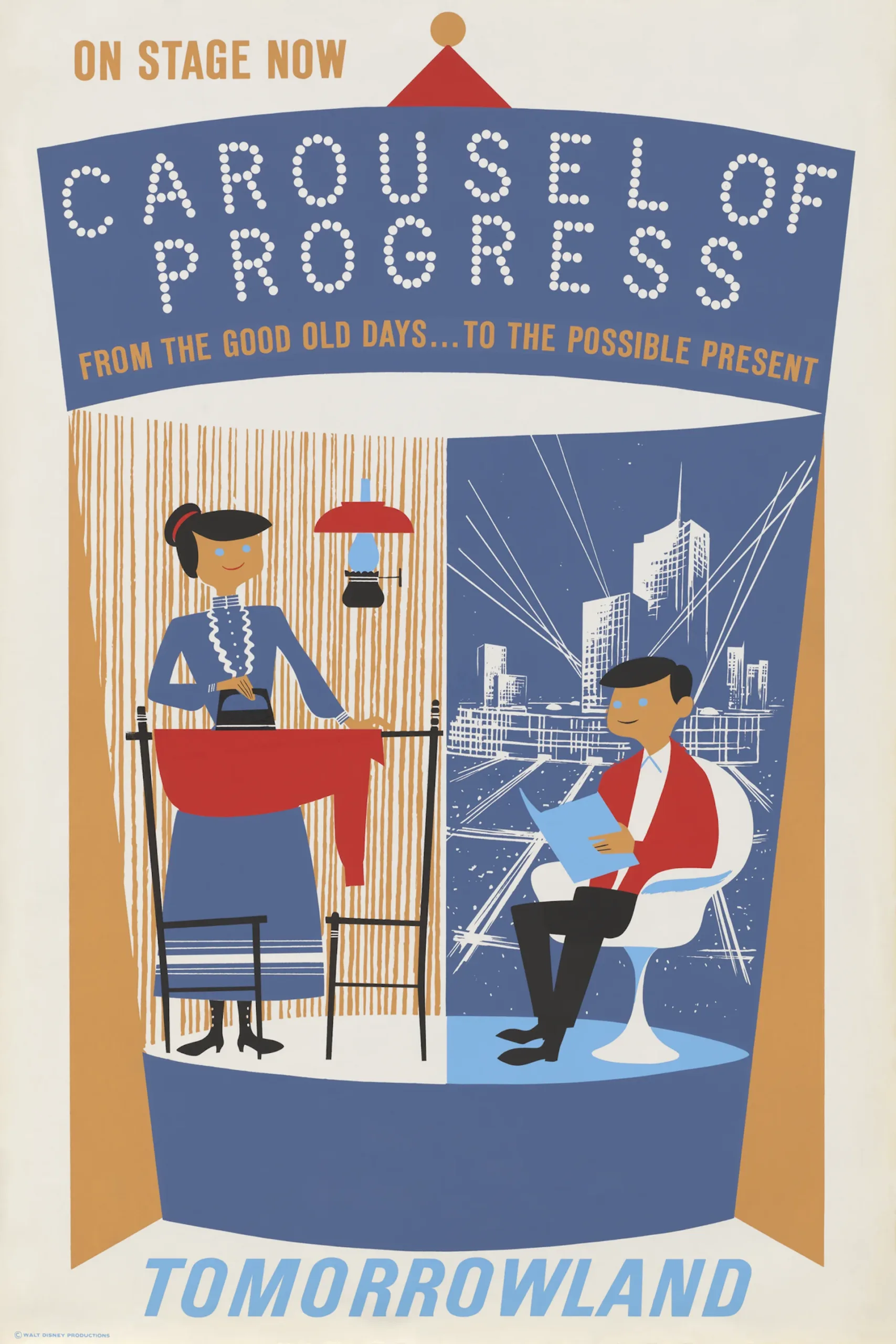 Carousel of Progress poster artwork detail for Walt Disney World