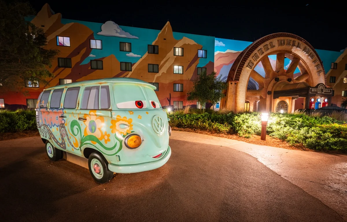 Cars-themed area at Disney's Art of Animation Resort at Walt Disney World