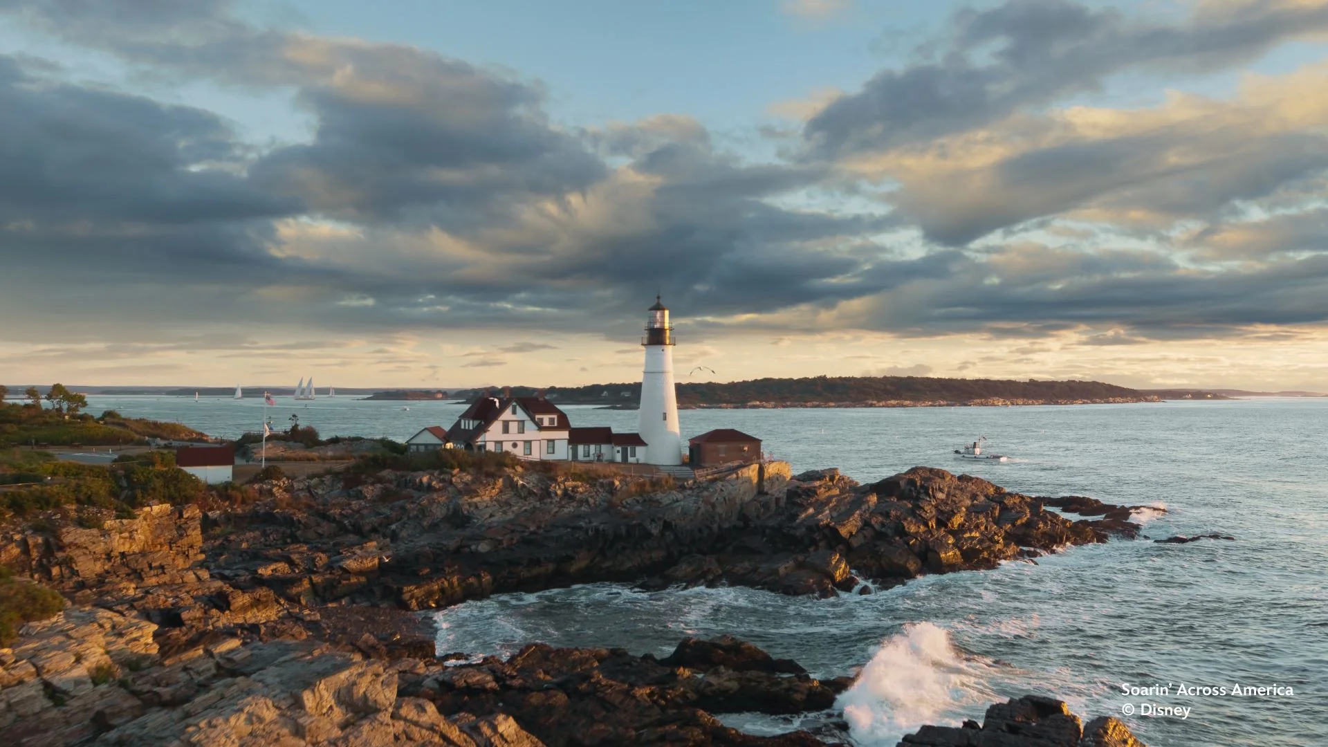 New England coastline scene from Soarin' Across America