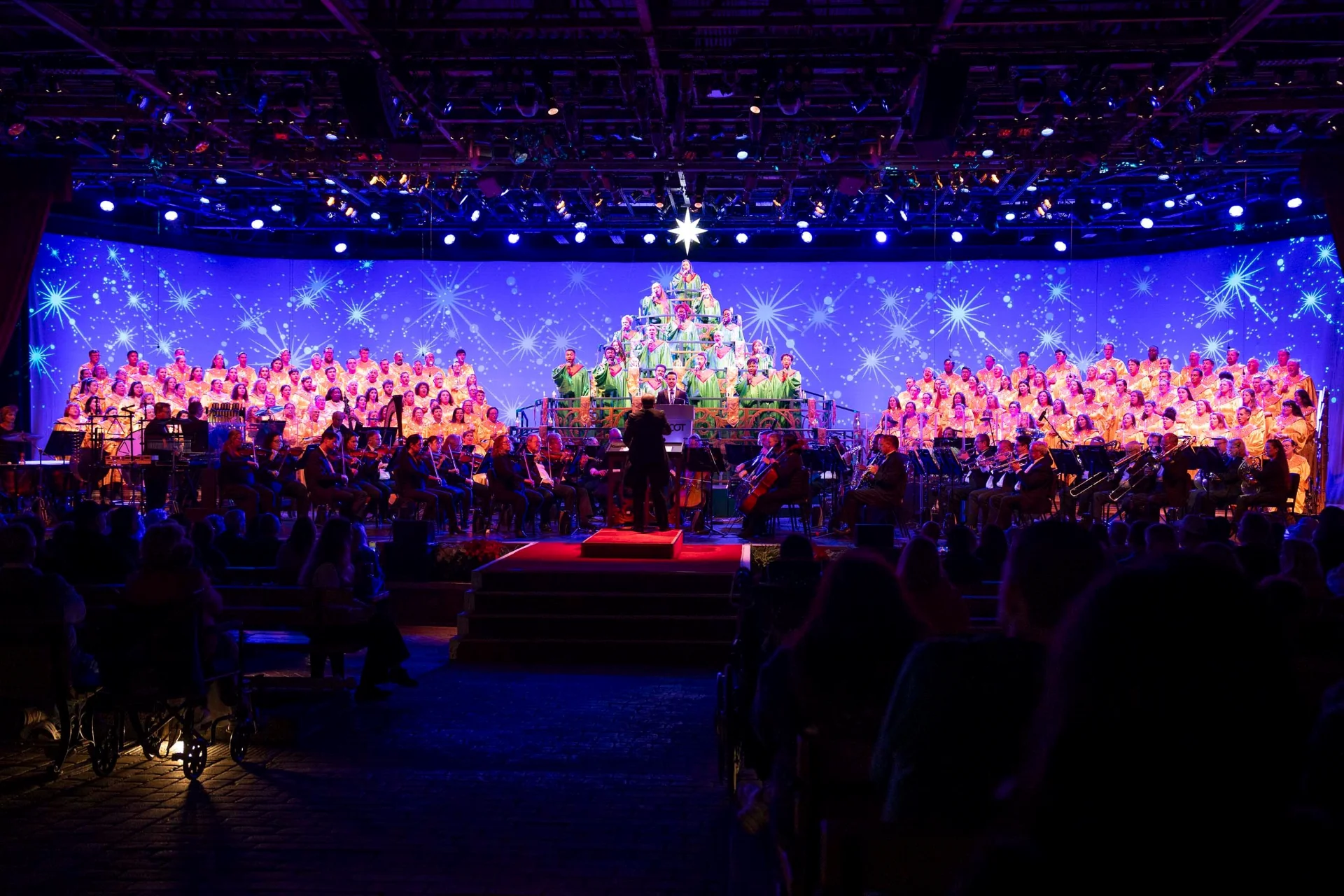 Candlelight Processional choir and orchestra at EPCOT