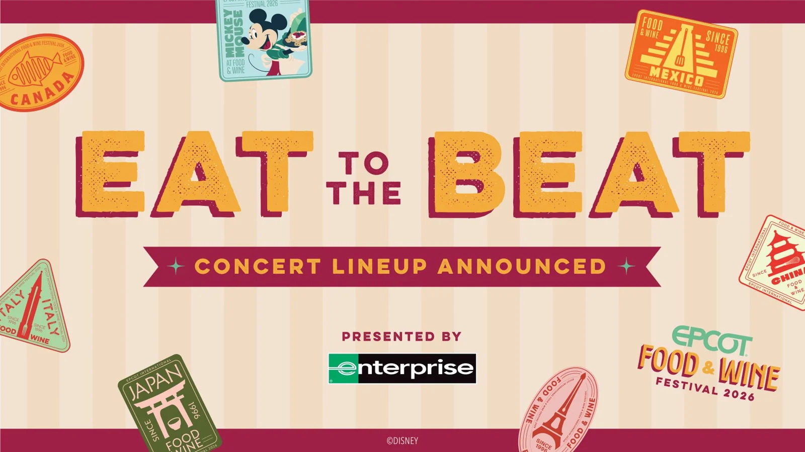 2026 EPCOT Eat to the Beat concert lineup with performer dates