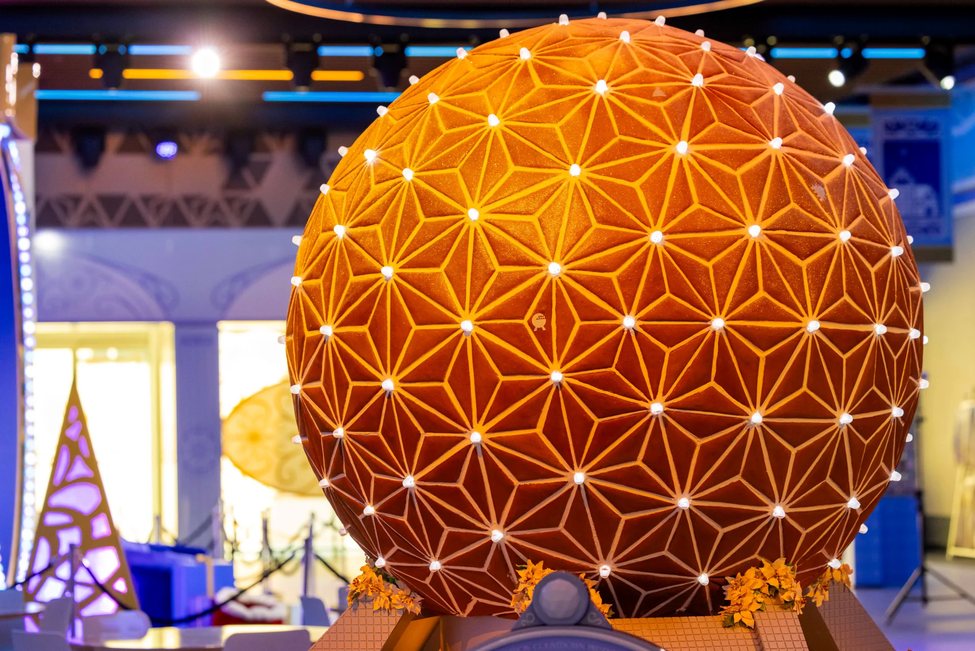 Gingerbread Spaceship Earth display at EPCOT