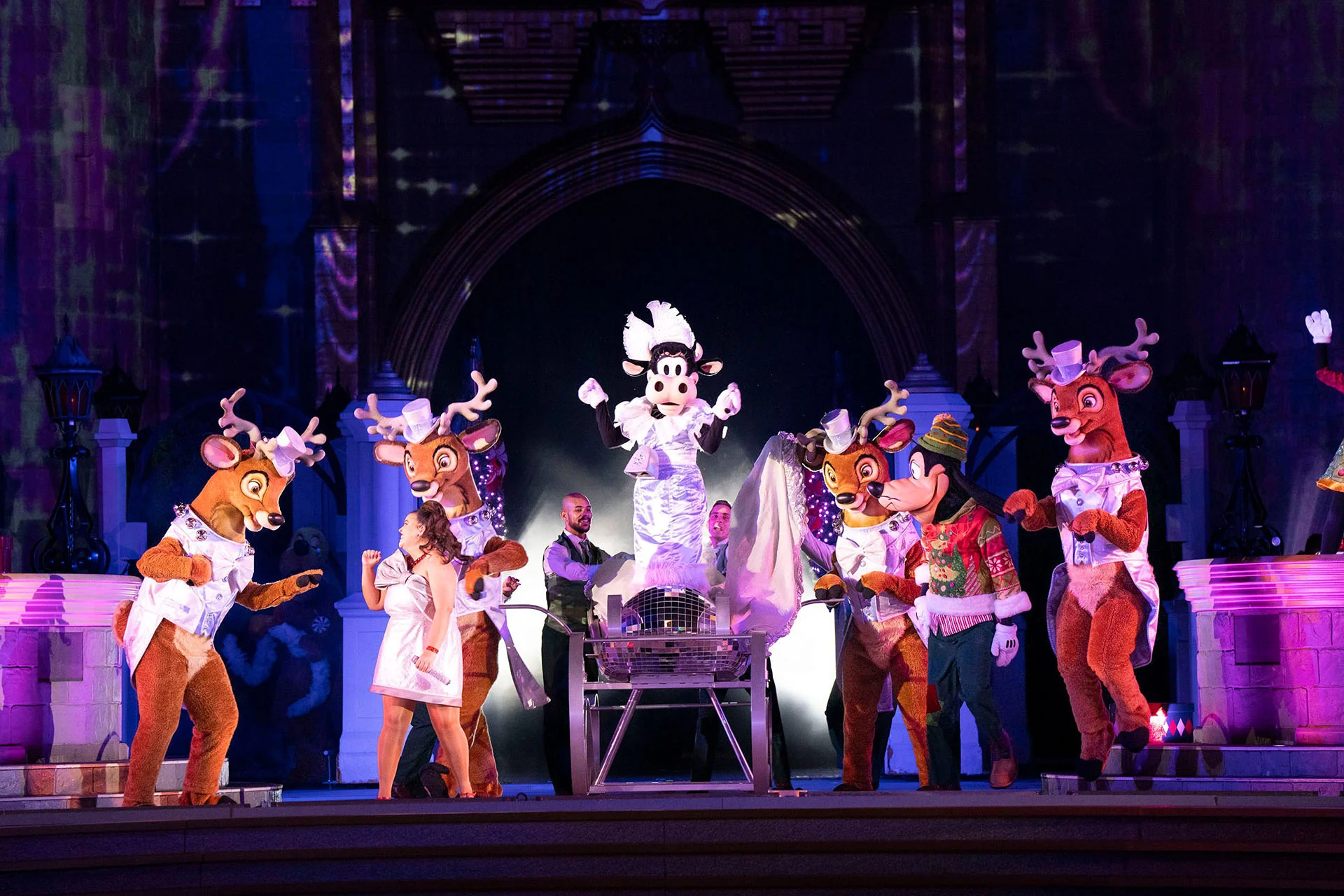 Mickey's Most Merriest Celebration stage show at Cinderella Castle