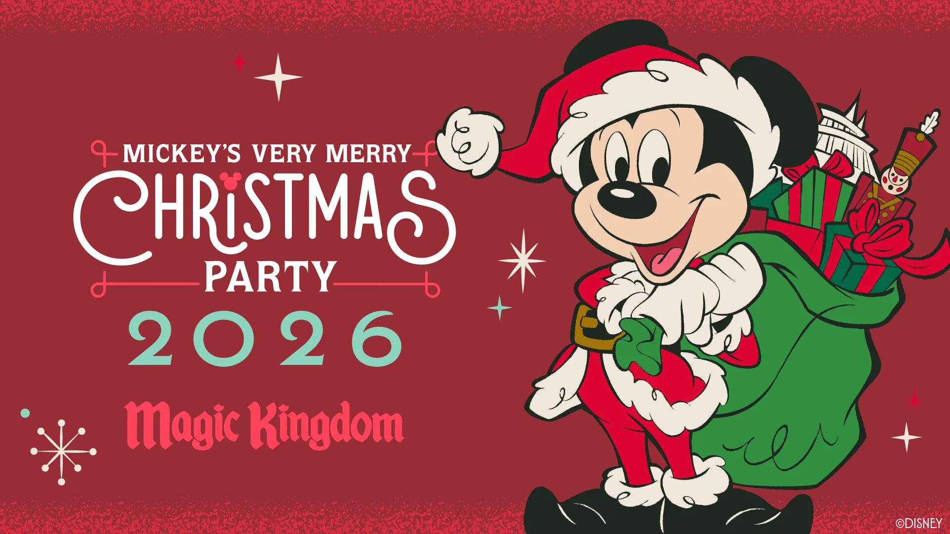 Mickey's Very Merry Christmas Party 2026 holiday artwork