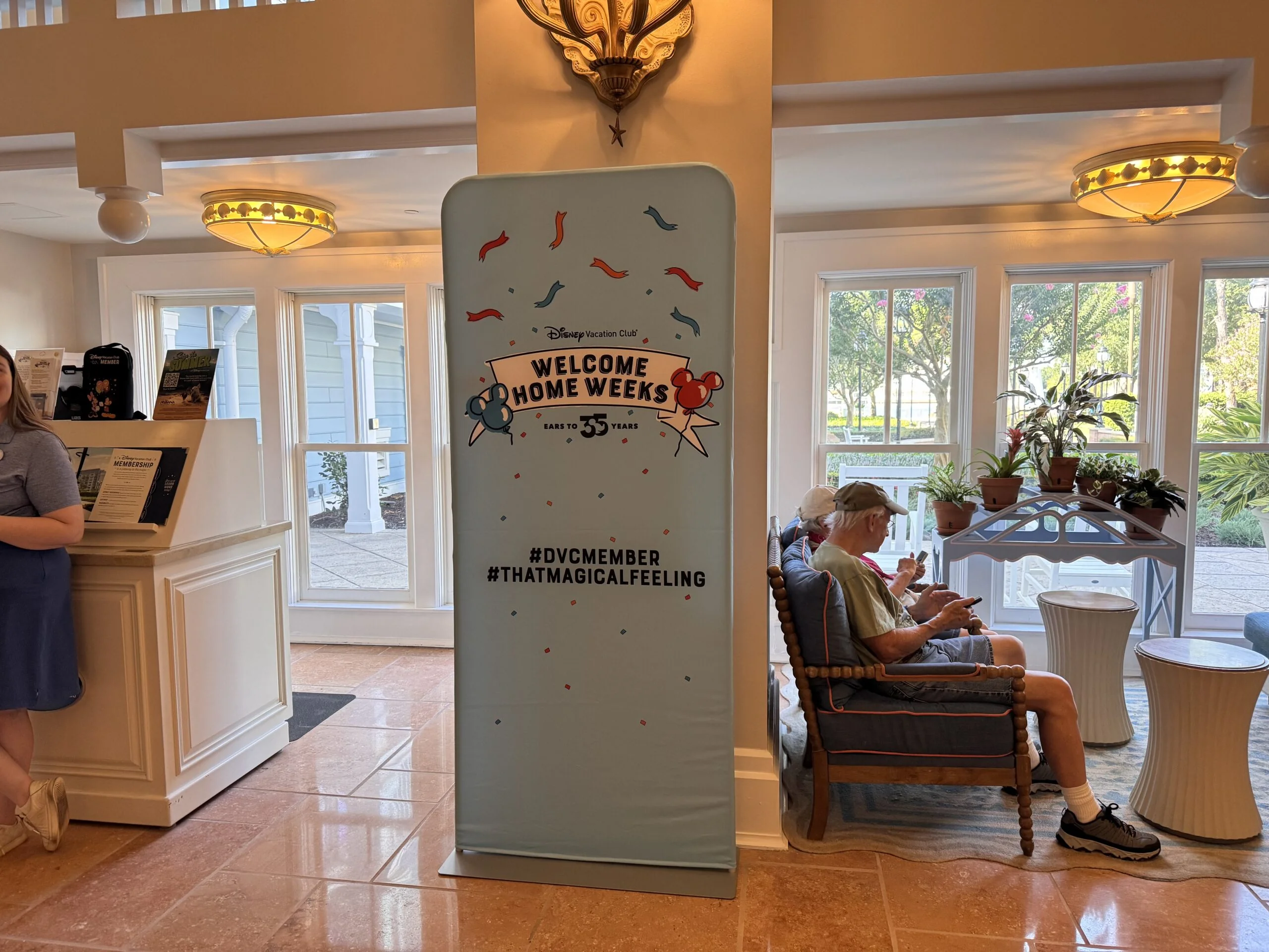 Disney Vacation Club Welcome Home Weeks display at Disney's Beach Club Resort