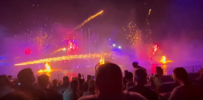 Fantasmic performance at Disney's Hollywood Studios during the reported firework incident