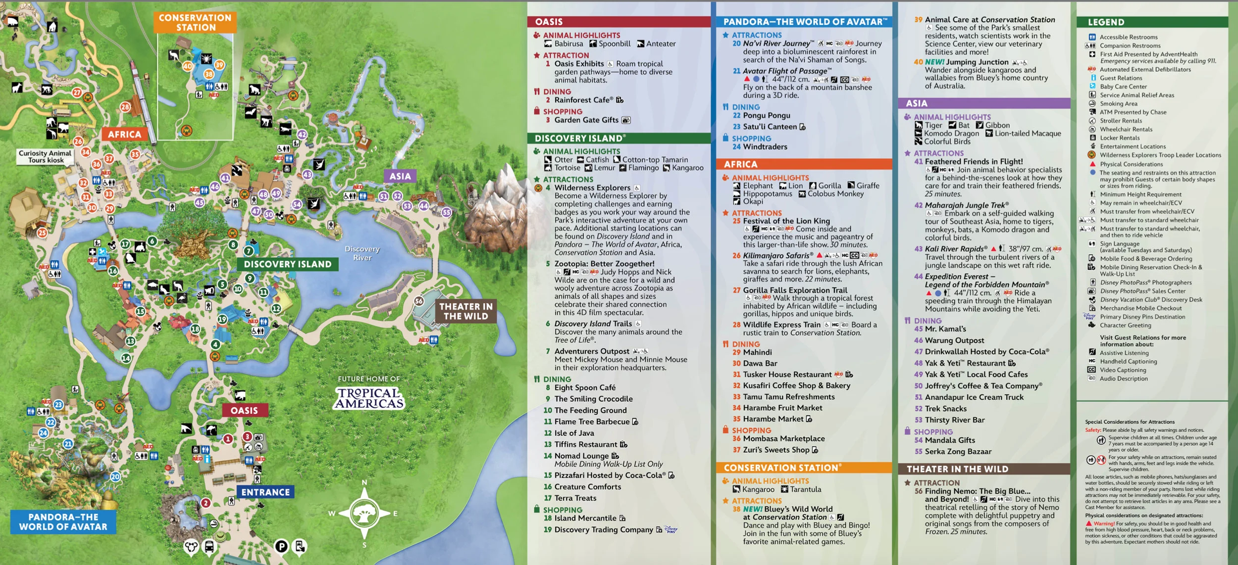 Disney's Animal Kingdom park map