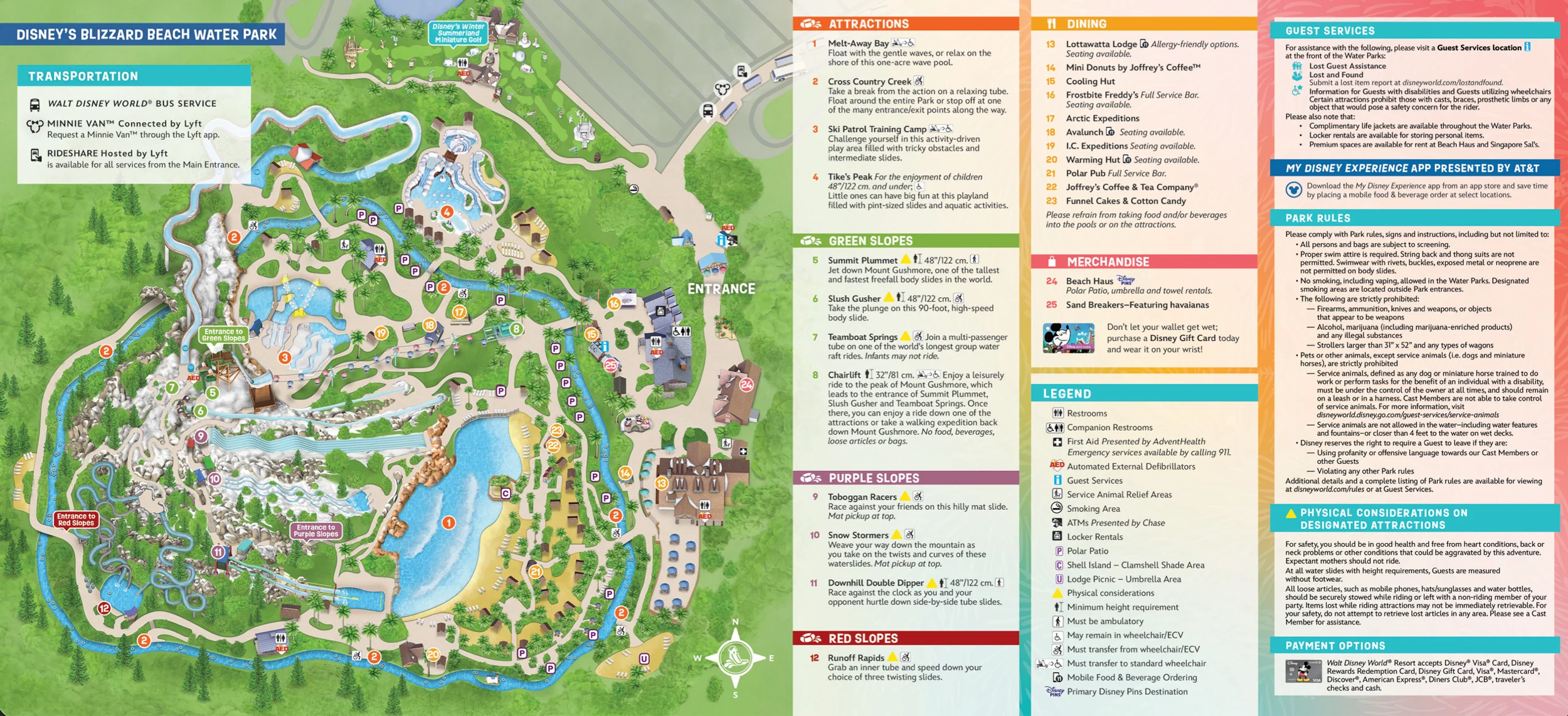 Disney's Blizzard Beach water park map