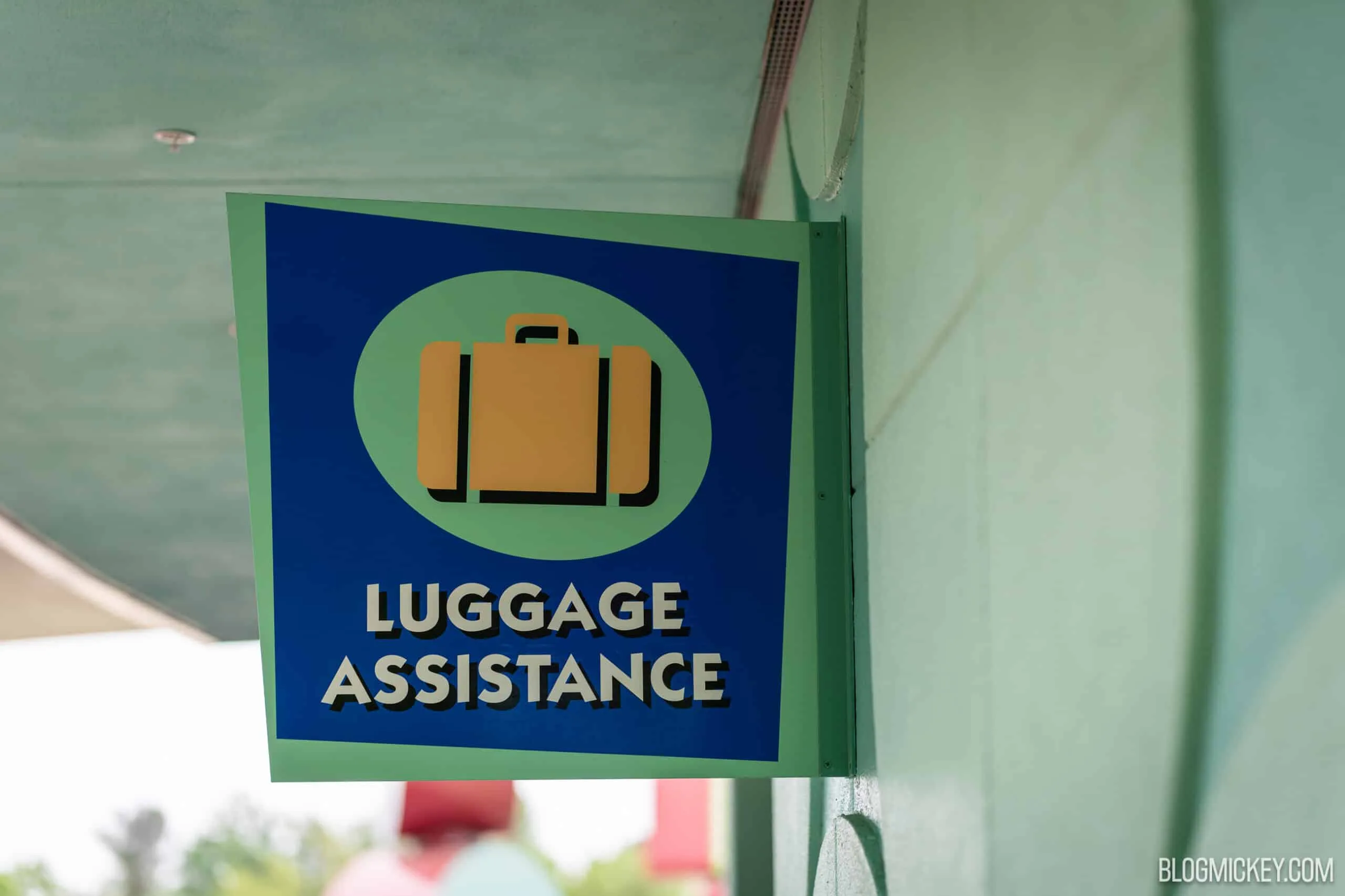 Luggage Assistance service area at a Walt Disney World Resort hotel