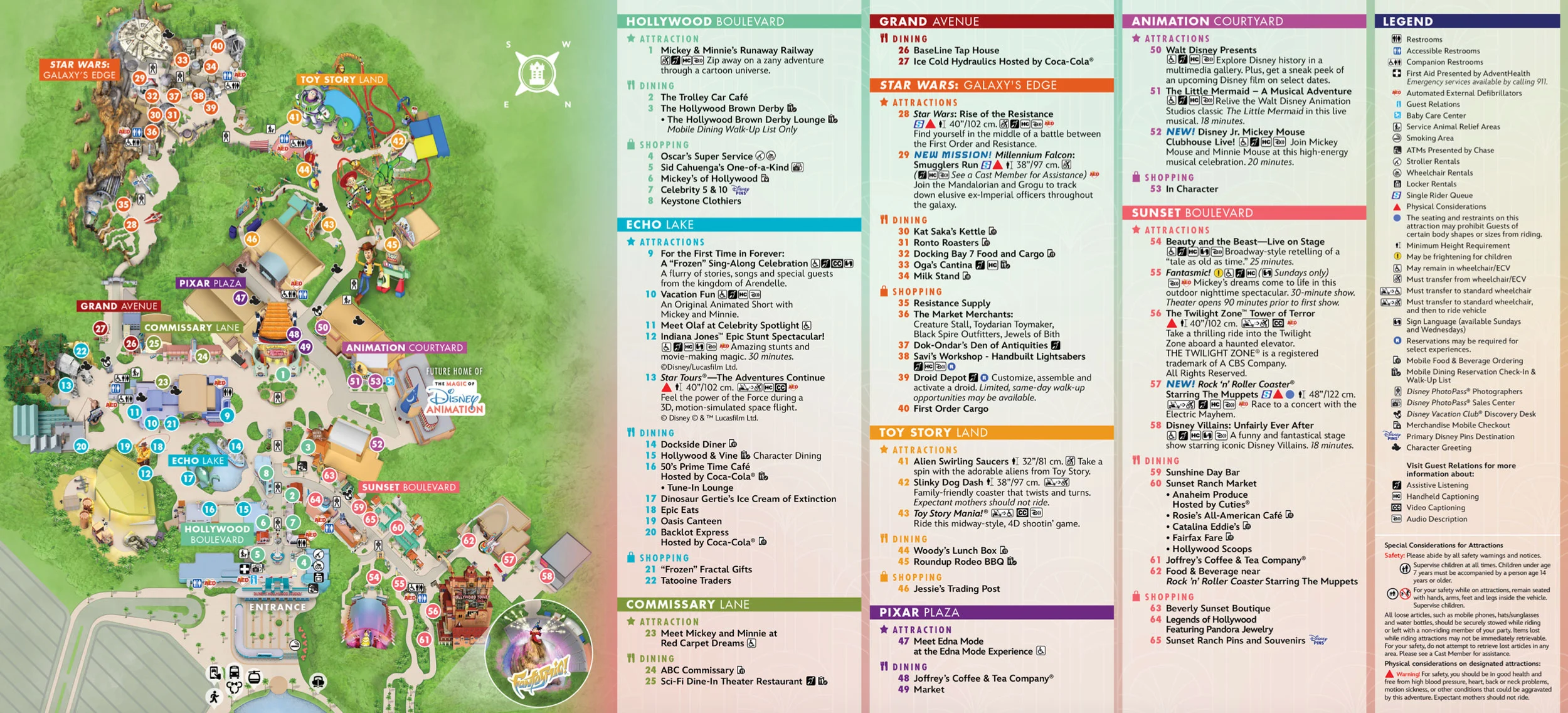 Disney's Hollywood Studios park map