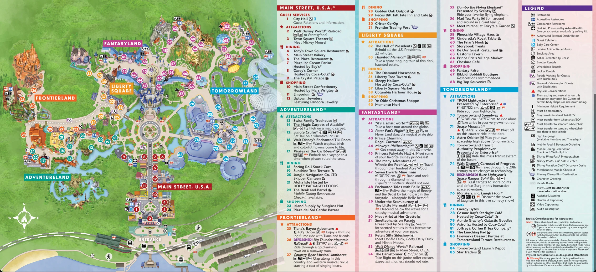 Magic Kingdom park map