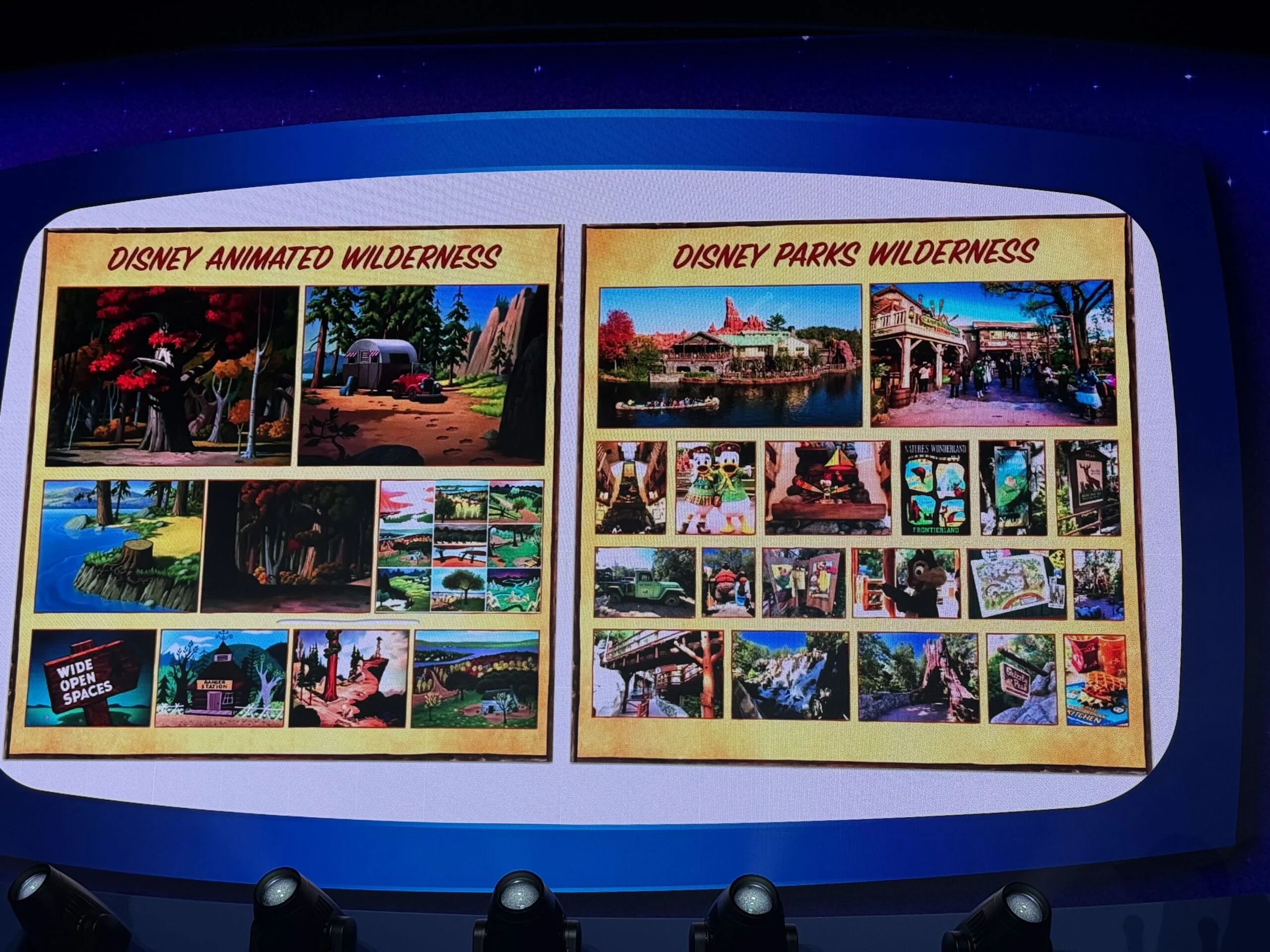 Piston Peak National Park creative guidelines displayed at D23