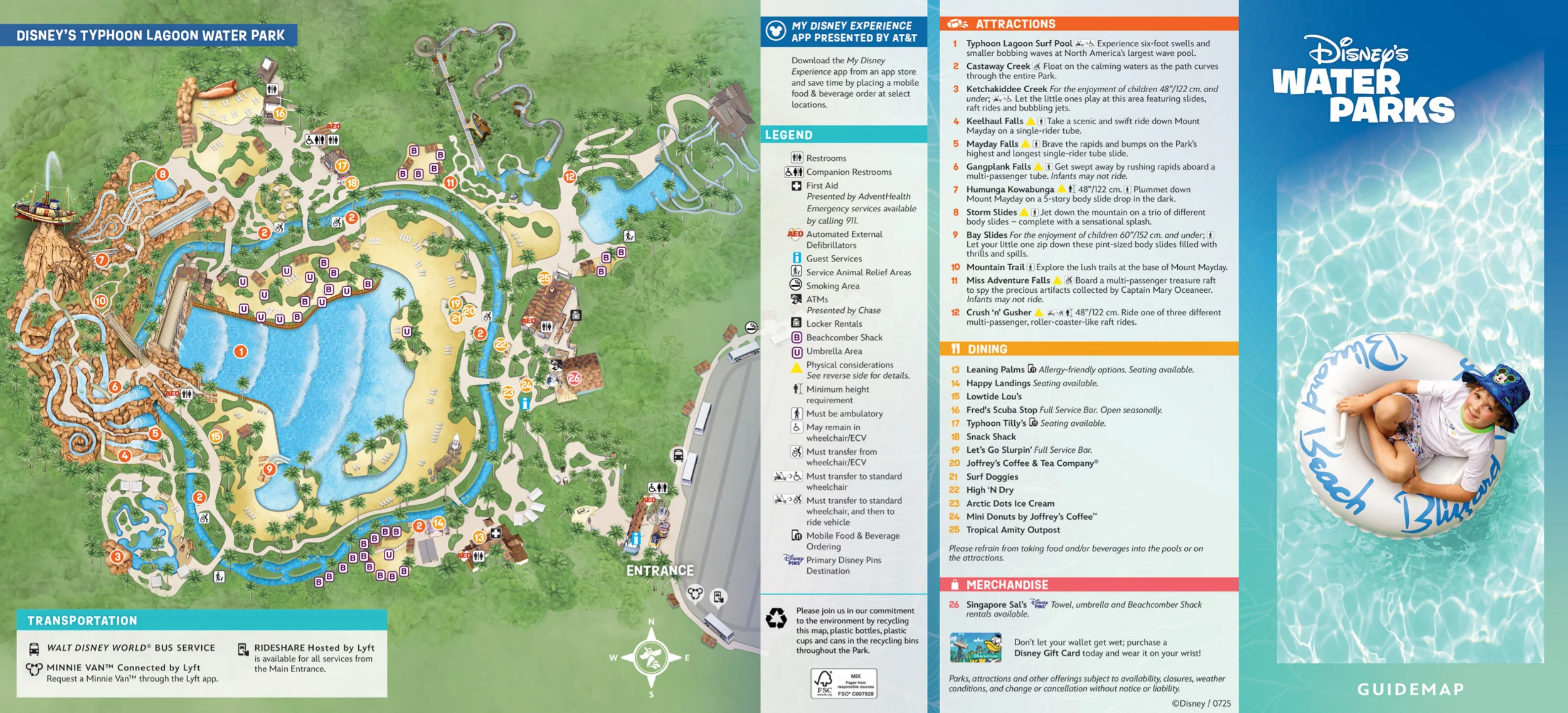 Disney's Typhoon Lagoon water park map