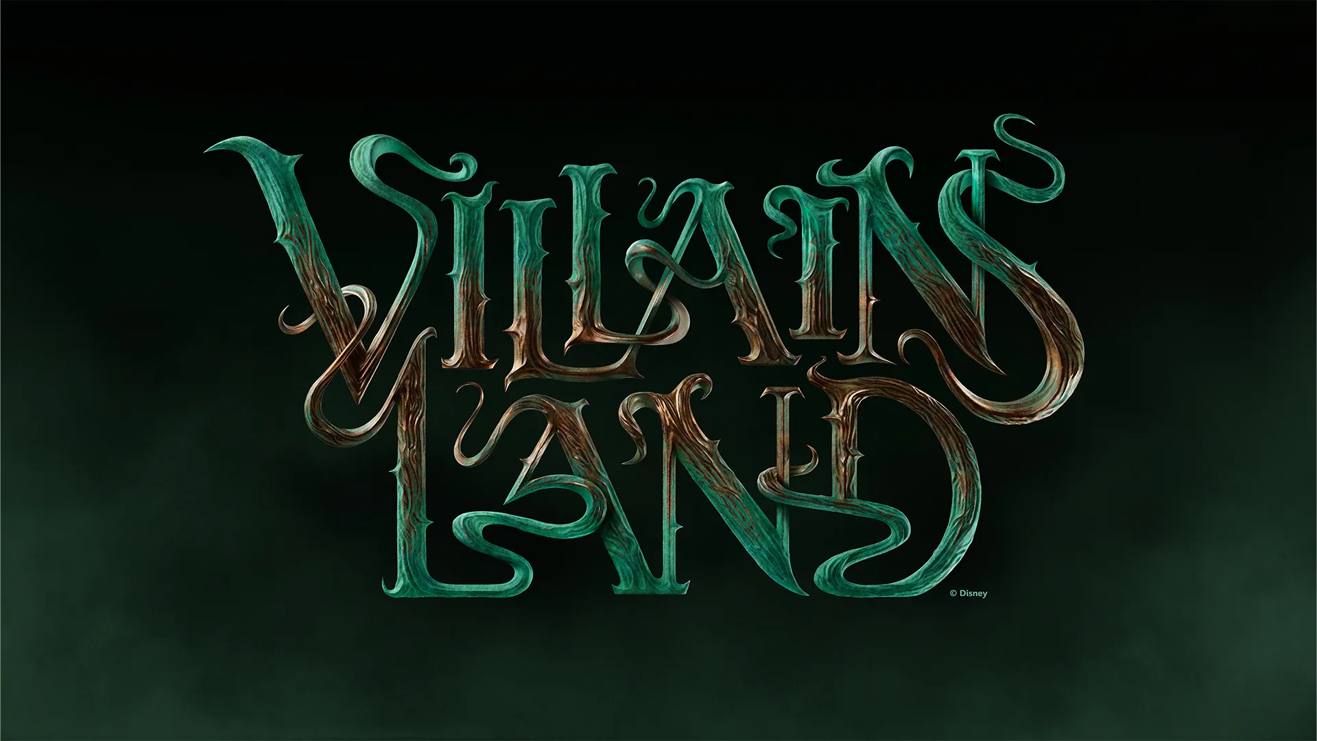 Villains Land logo artwork for the upcoming Magic Kingdom expansion