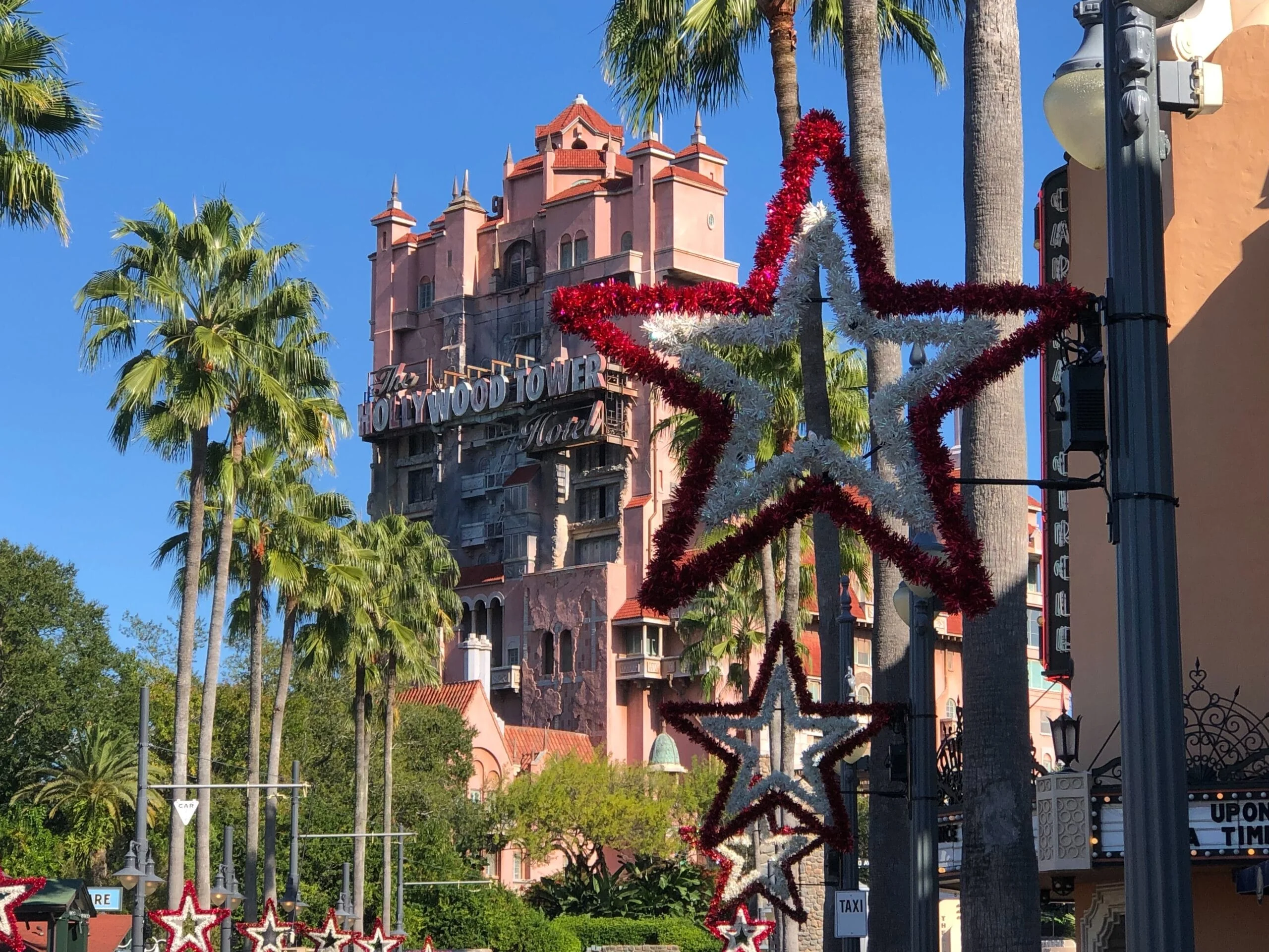 Holiday decorations at Disney's Hollywood Studios