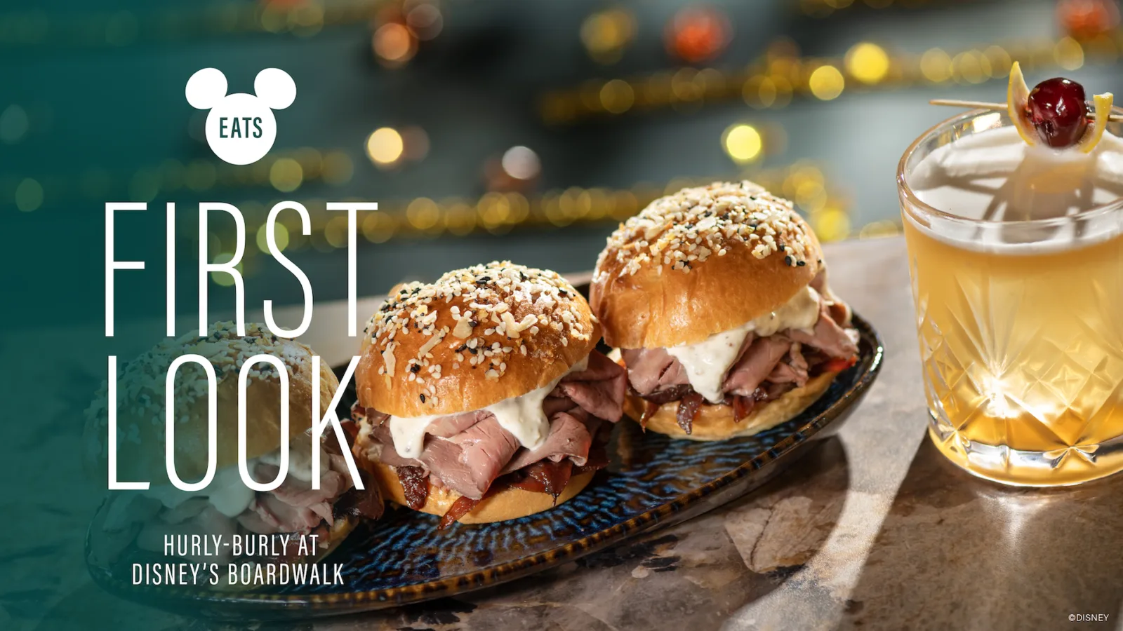 Food and drinks served at Hurly-Burly at Disney’s BoardWalk